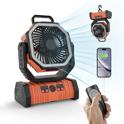 Camping LED Light & Power Bank Fan