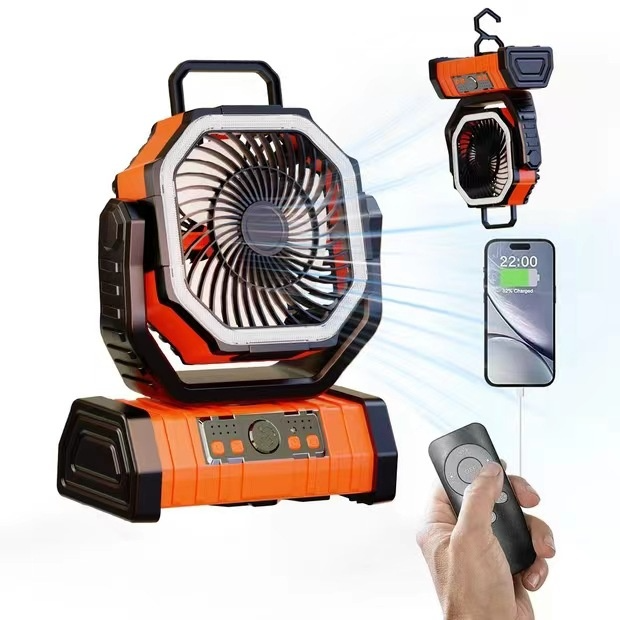 Camping LED Light & Power Bank Fan