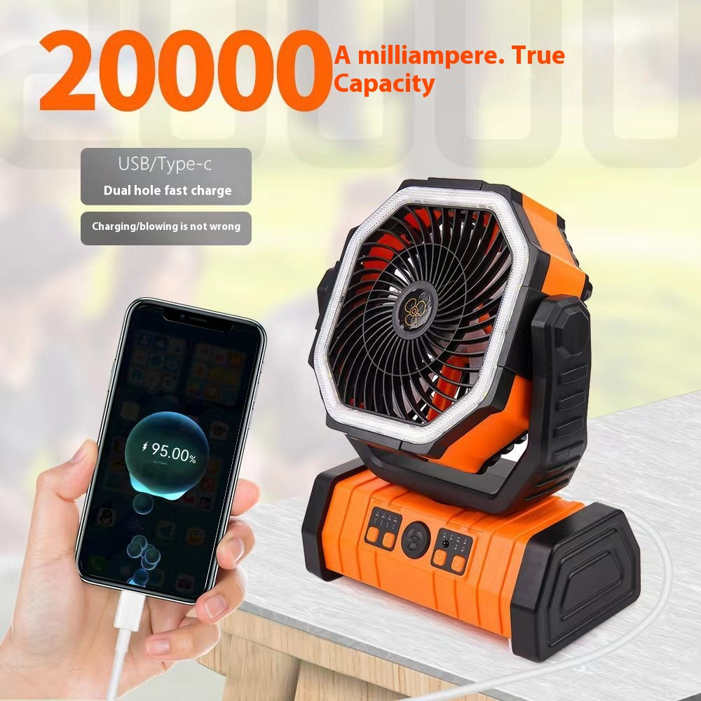 Camping LED Light & Power Bank Fan