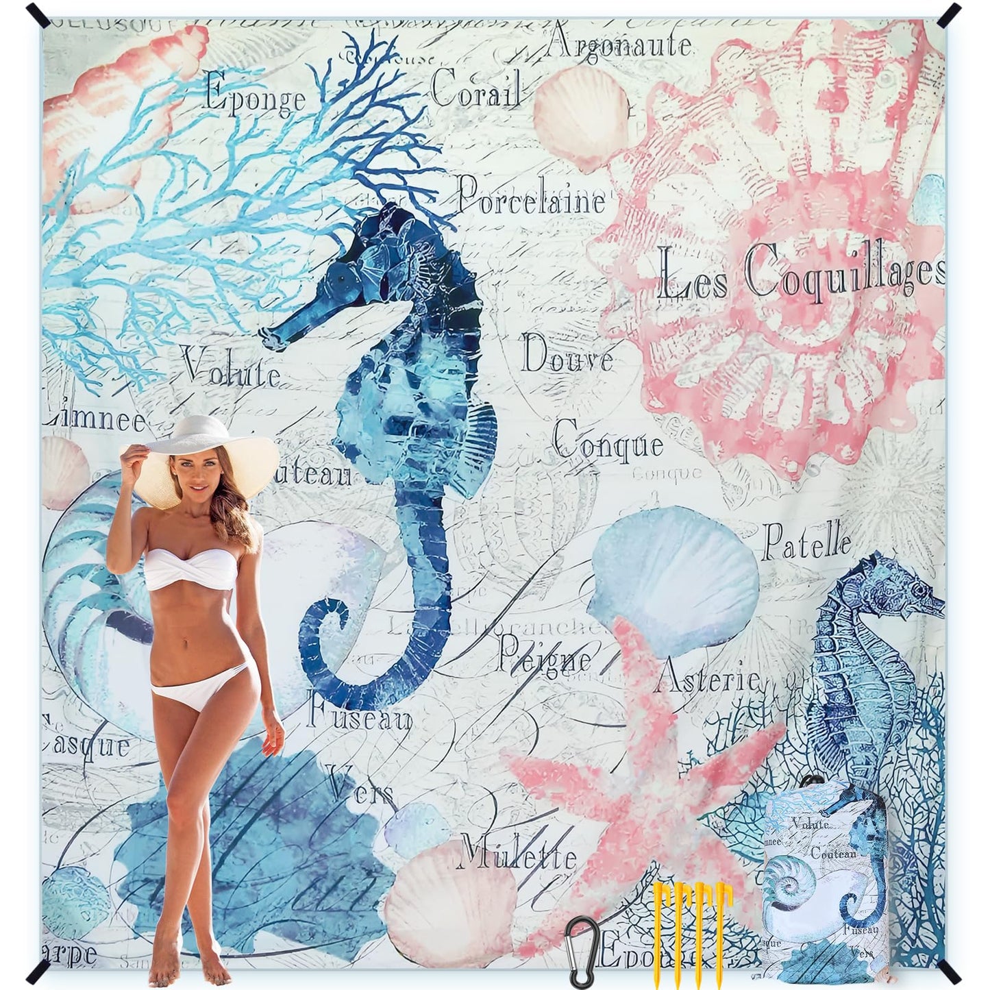 HIHOHO Sandproof Waterproof Beach Mat