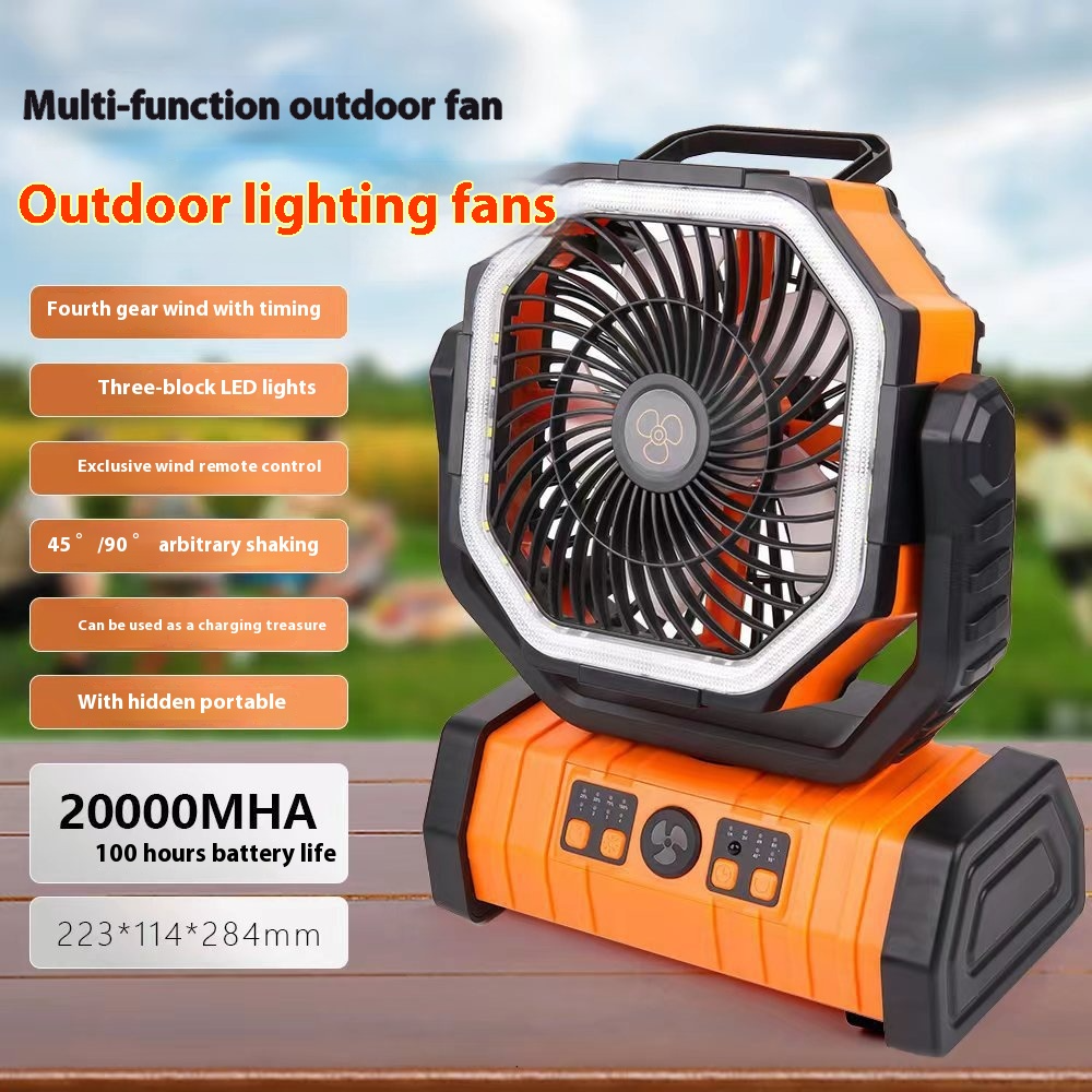 Camping LED Light & Power Bank Fan