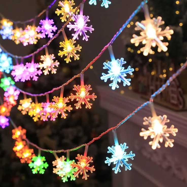 Icy Glow Snowflake Lights