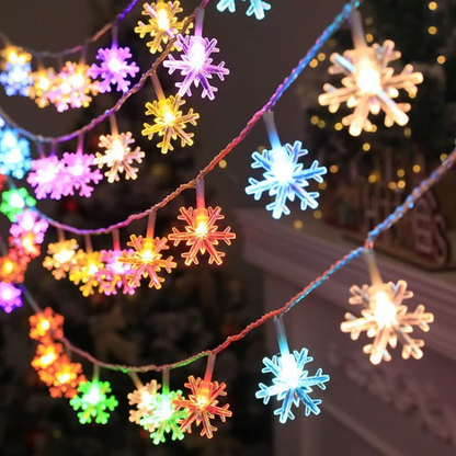 Icy Glow Snowflake Lights