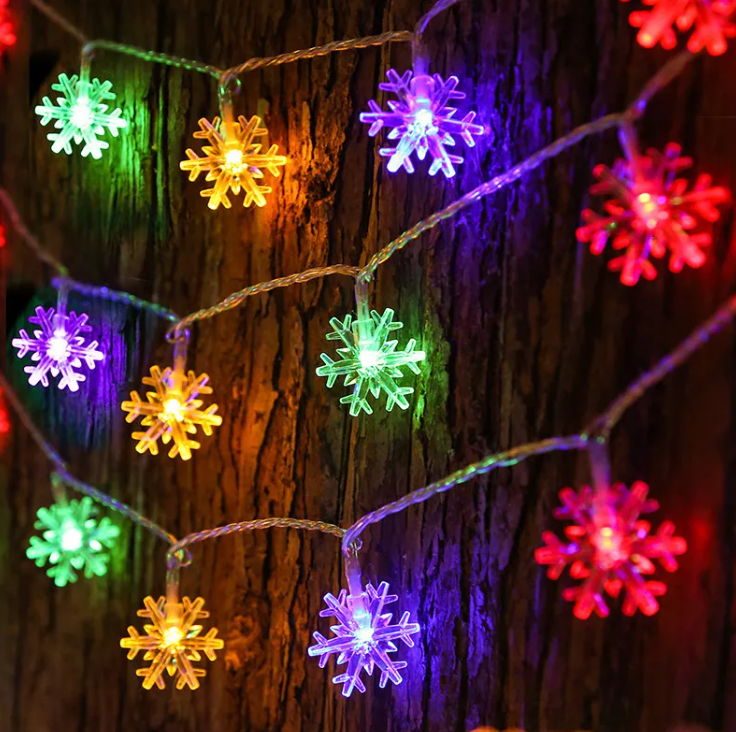 Icy Glow Snowflake Lights
