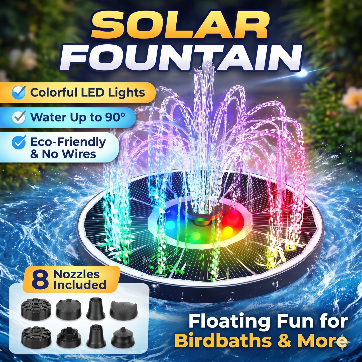 Solar Glow Fountain