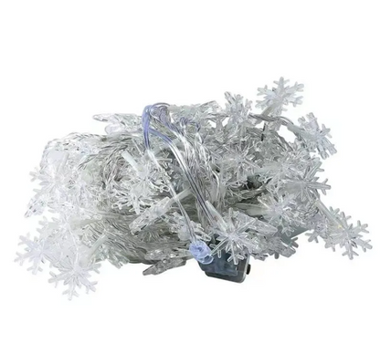 Icy Glow Snowflake Lights