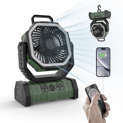 Camping LED Light & Power Bank Fan