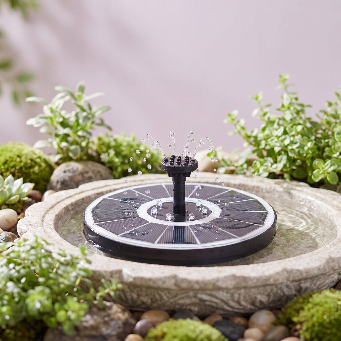 Solar Glow Fountain